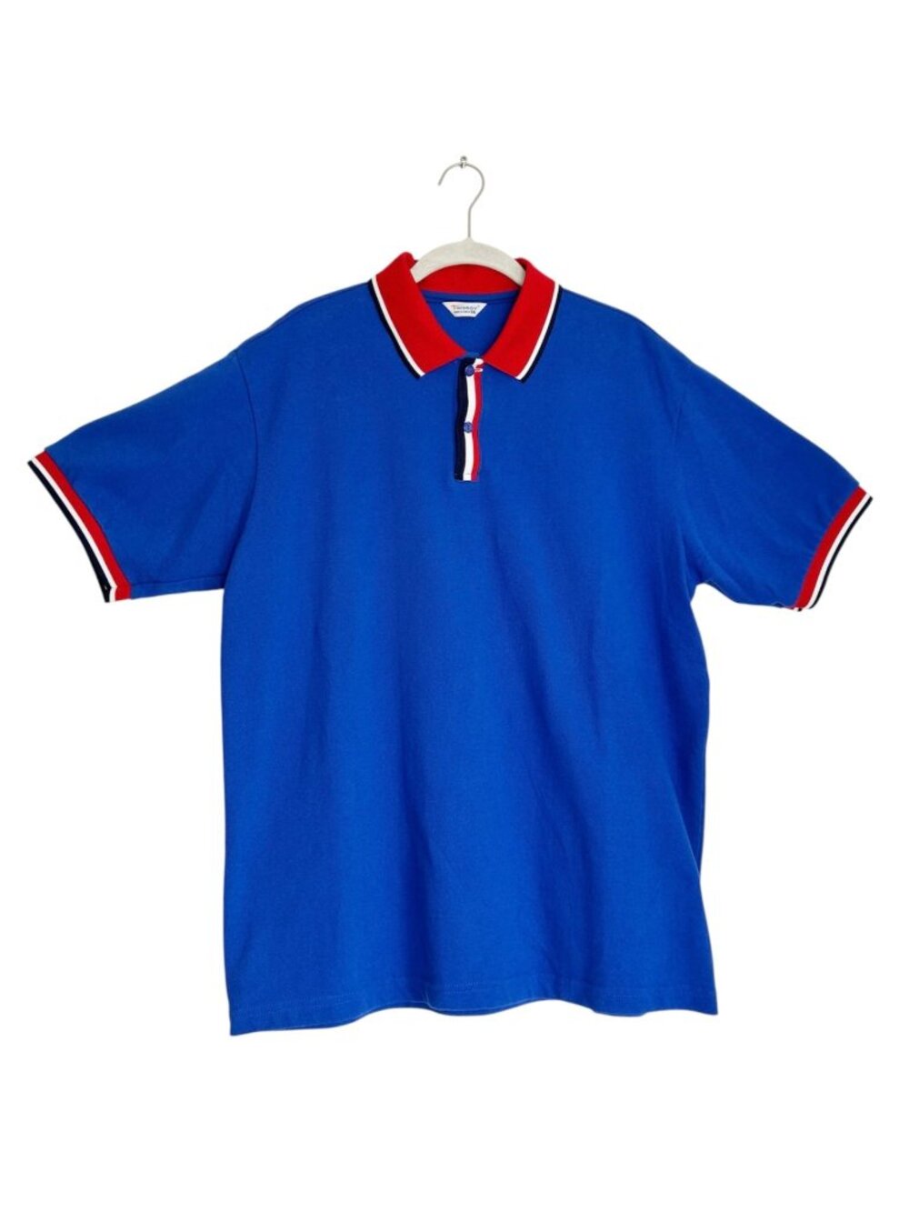 Vintage Korea Tworoy Men's Short Sleeve Polo Shirt in Blue - Sz 3XL* (L)
